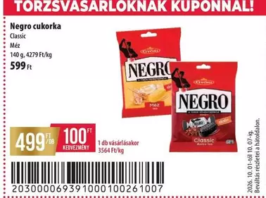 Negro cukorka Classic Méz