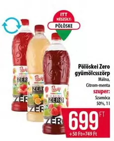 Pölöskeri Zero gyümölcsszörp
