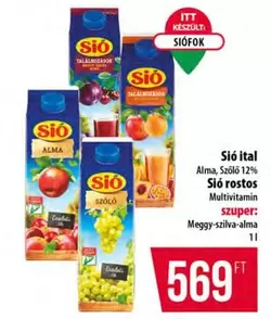 Si
ó ital Alma, Sz
ö
l
ö 12% Si
ó rostos Multivitamin Meggy-szilva-alma