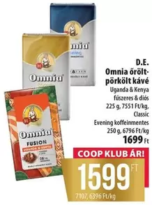 Omnia őrölt-pörkölt kávé Uganda & Kenya fűszeres & diós