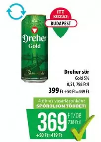Dreher sör Gold 5%