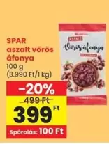 aszalt vörös áfonya