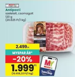 Antipasti szeletelt, csomagolt