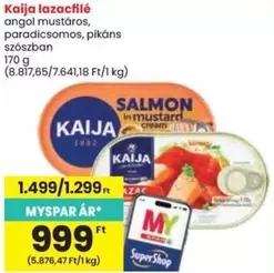 lazacfilé angol mustáros, paradicsomos, pikáns szószban