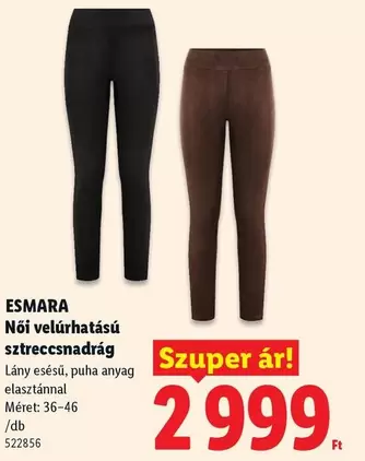 Női velúrhatású sztreccs-nadrág