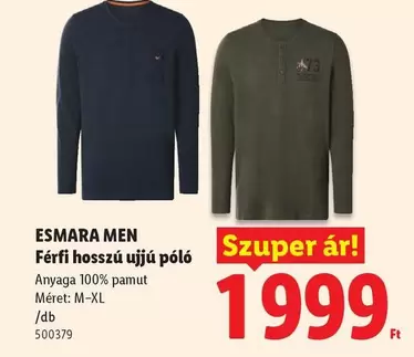 Férfi hosszú ujjú póló 500379