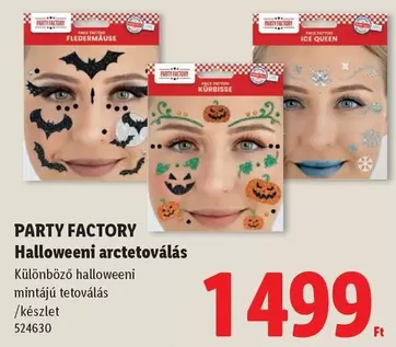 Halloweeni arcfestés mintájú tetoválás / készlet 524630