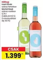 Irsai Olivér száraz fehérbor Merlot Rosé száraz rozébor