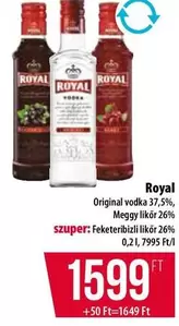 Original vodka, Feketeribizli likőr, Meggy likőr