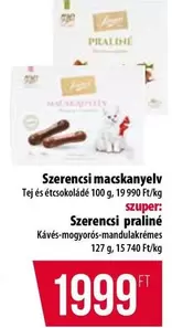 Szerencsi macskanyelv Tej és étcsokoládé