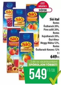 Rostos Őszibarack, Piros szőlő, Kajszibarack, Meggy-Alma, Őszibarack-Narancs
