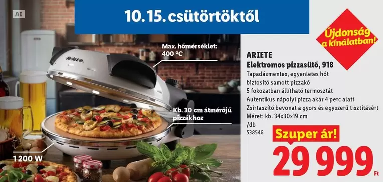 Elektromos pizzasütő, 918