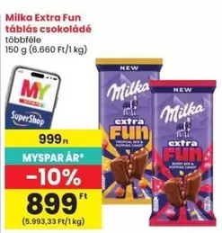 Milka Extra Fun táblás csokoládé