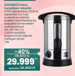 GOURMETmaxx forraltbor-készítő 16719