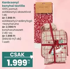 Karácsonyi konyhai textília