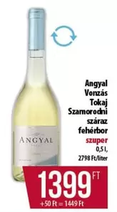 Tokaj Szamorodni száraz fehérbor