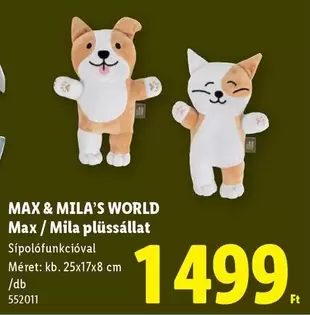 Max / Mila plüssállat 552011