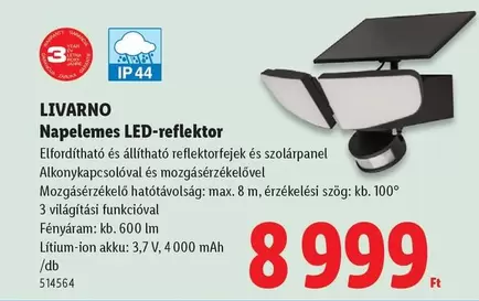 Napelemes LED-reflektor