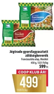 Jégtrade gyorsfagyasztott zöldségkeverék