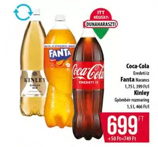 Coca Cola - Coca-Cola, Fanta Narancs, Kinley