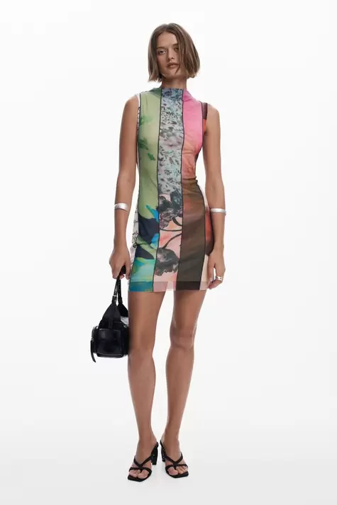 Panel mini dress