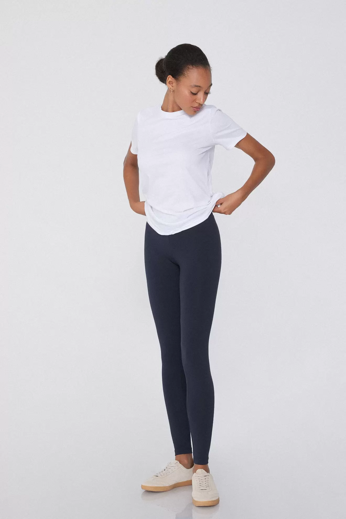 Basic Leggings Pamuttal Készült Szövetből