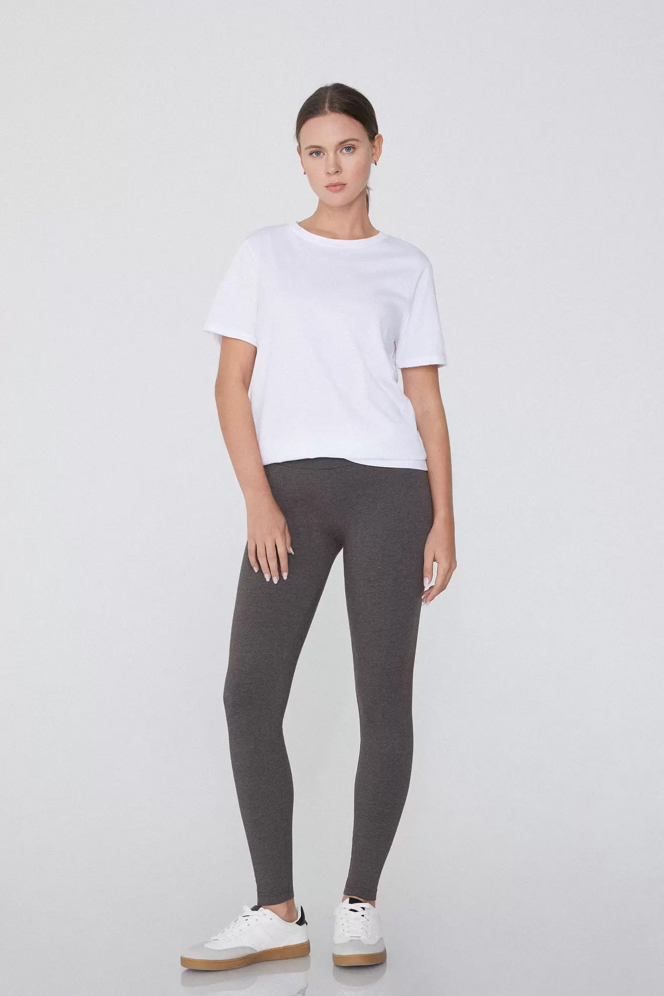 Basic Leggings Pamuttal Készült Szövetből