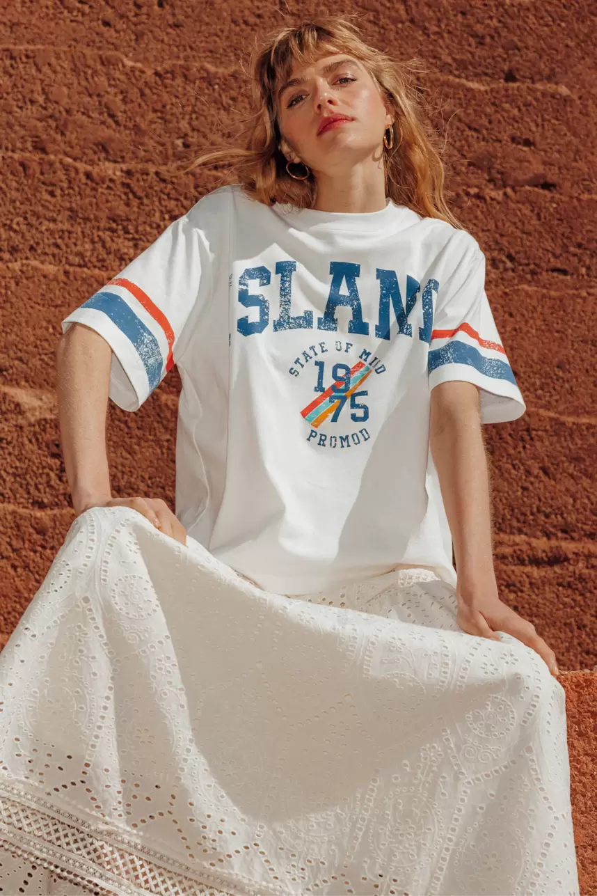 T-shirt campus oversize Femme