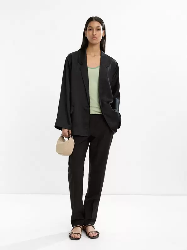 Satin textured blazer