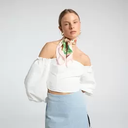 Blouse with balloon sleeves