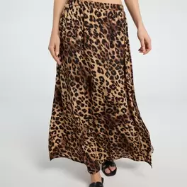 Midi satin skirt