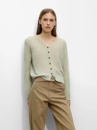 Knitted wool cardigan