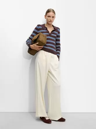 Flowing pants with pleats