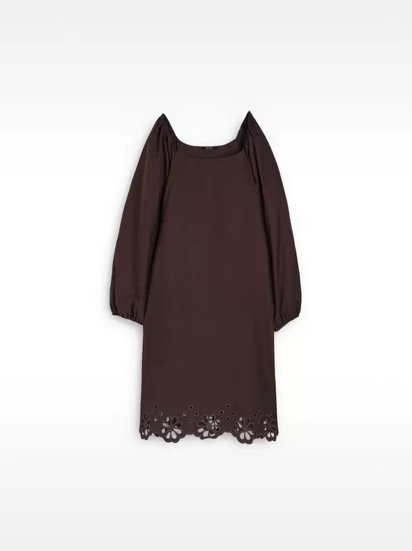 Short dress with embroidery 100% cotton