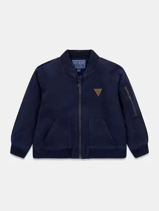 Oversize linen bomber