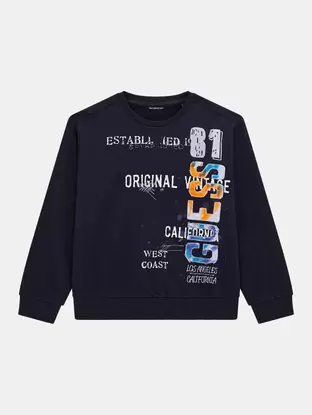 Logo embroidery sweatshirt