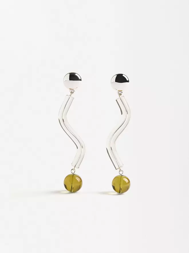 Wave transparent earrings