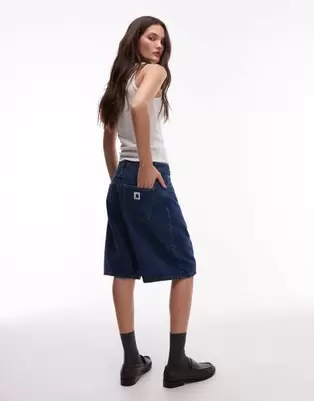 Carhartt WIP brandon loose fit short in blue wash
