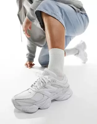 New Balance 9060 unisex trainers in triple white