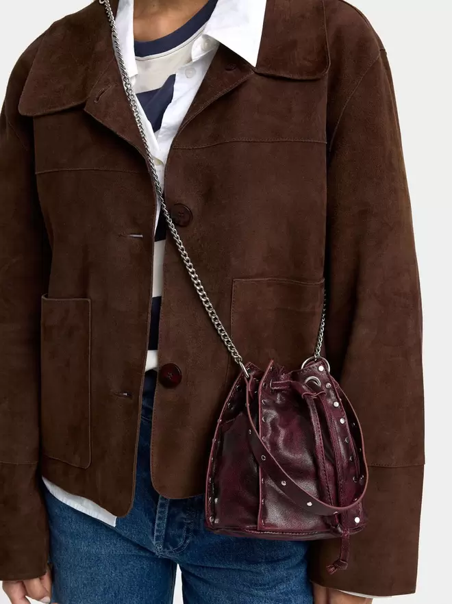 Shoulder bag with studs