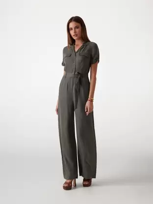 Cupro twill jumpsuit