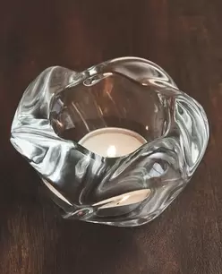 THICK GLASS TEALIGHT HOLDER