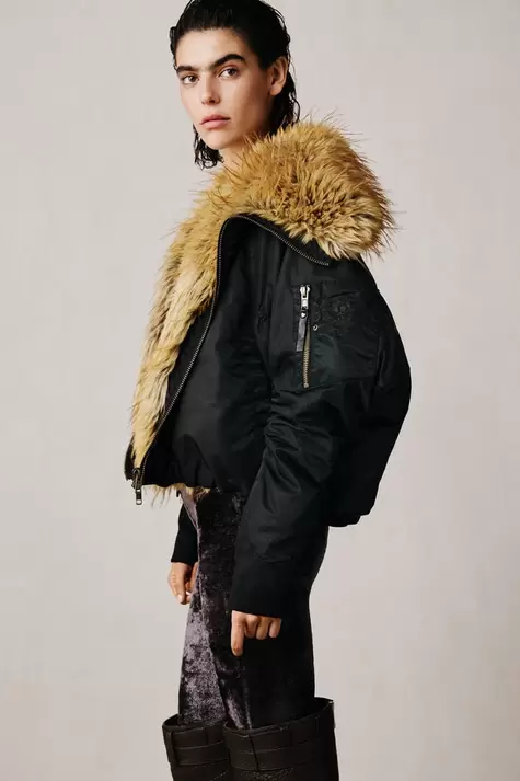 Oversize studio fur jacket