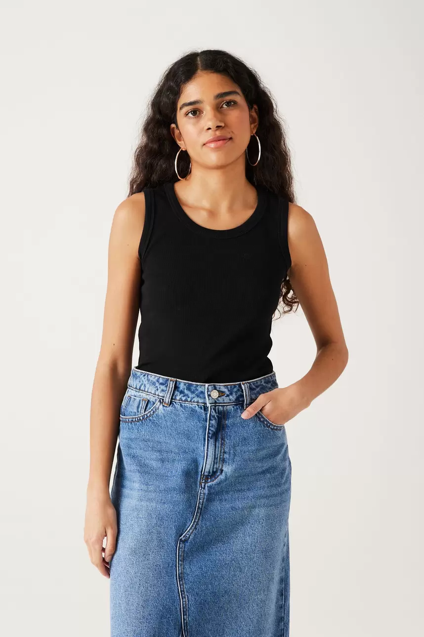 Ribbed vest top