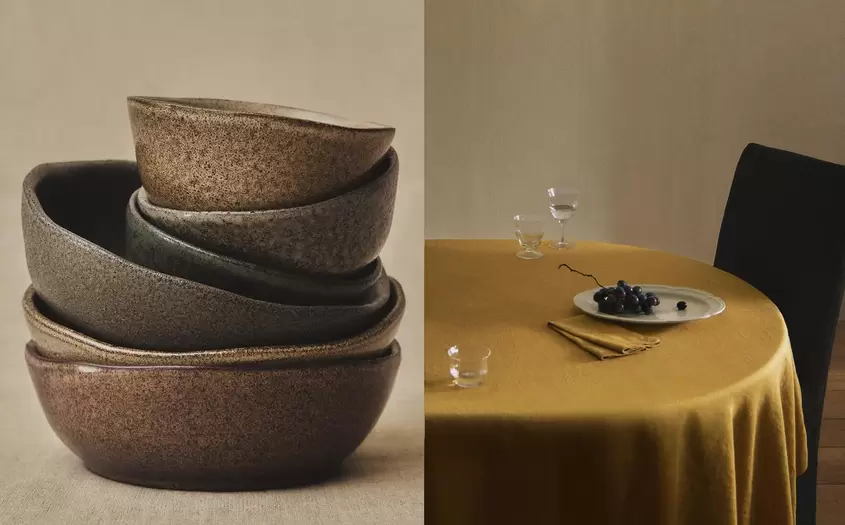 DINNER SET, TABLE LINEN AND GLASSWARE