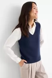 Slipover with cashmere content - wool blend
