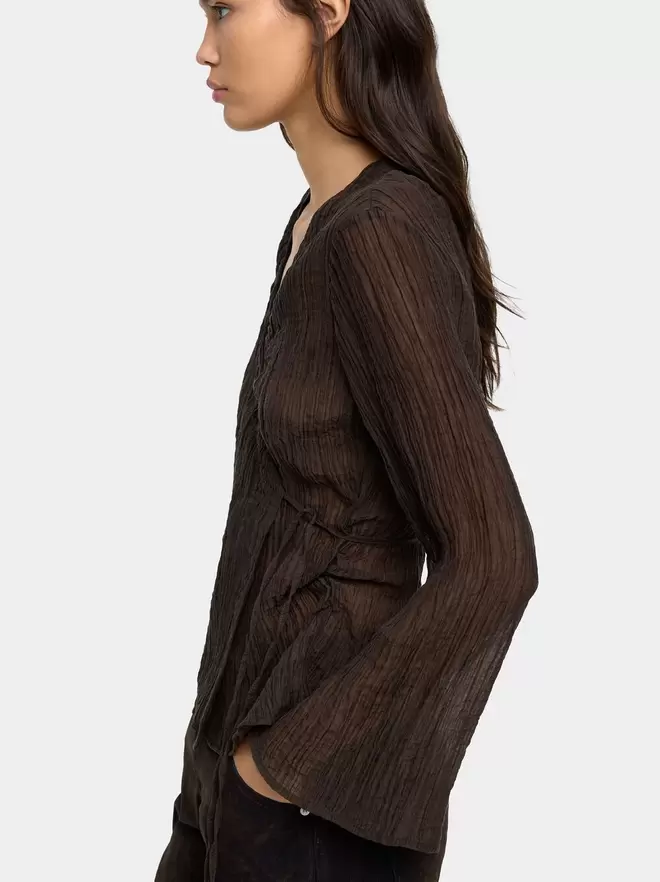 Wrinkled effect blouse