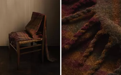 SOFT CHECK THROW WITH FRINGING