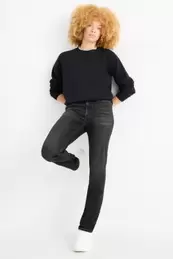 Slim jeans - mid-rise waist - thermal jeans - LYCRA®