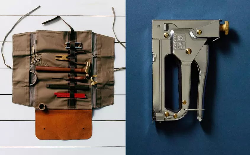 LEATHER BAG WITH TOOLS